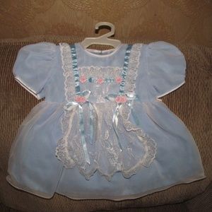 Beautiful Fancy Baby Girl Dress Size 18M 24M Blue